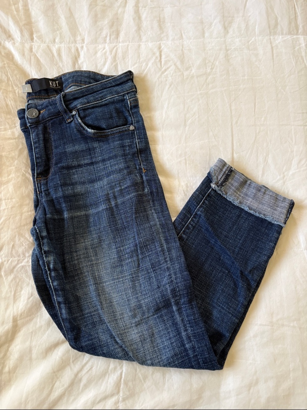 Kut from the Kloth Women's Indigo Cropped Jeans